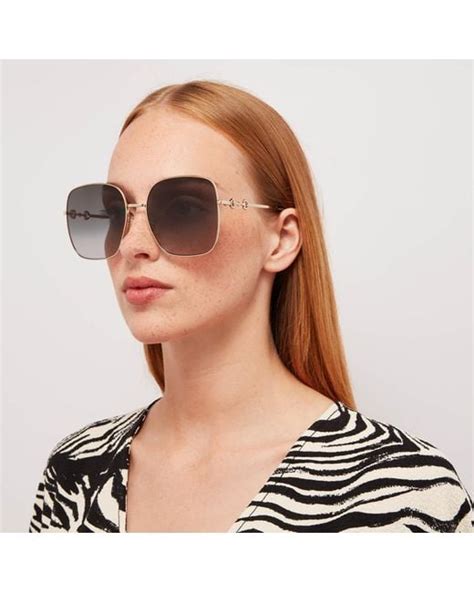 gucci 57mm square sunglasses - black/ grey|57mm gradient square sunglasses Gucci.